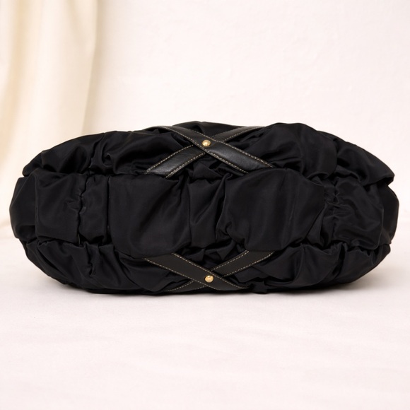 Juicy Couture Vintage Nylon Leather Y2K Chain Royal Crown Shoulder Bag - Picture 5 of 8